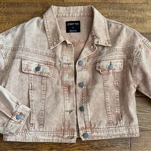 C'est Toi Women's Tan Jean Jacket